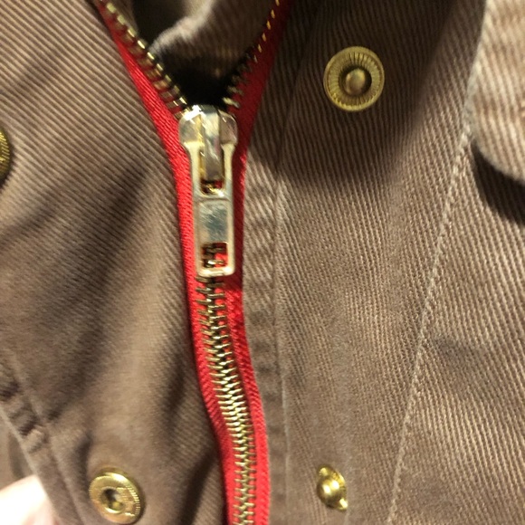 Nikki D womans size large pit to pit 22 Bomber brown jacket zipper - Picture 4 of 11